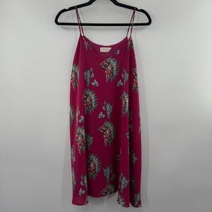 3For$20 Berry N Cream Floral Cactus Print Dress size M